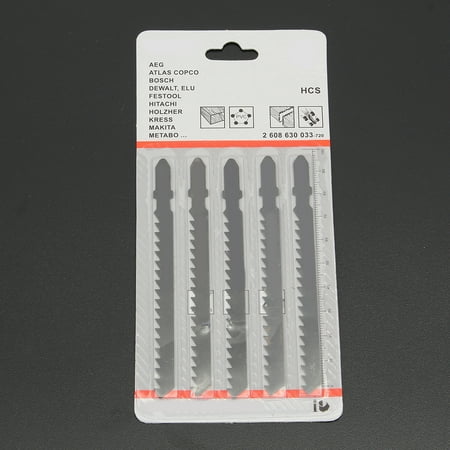 25Pcs T144D Hard Wood Curve Cut Jigsaw Sabre Saw Blade Serrate Stainless Blac